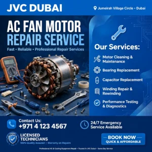 AC Fan Motor Repair JVC Dubai