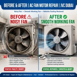 AC Fan Motor Repair JVC Dubai