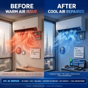 AC Blowing Warm Air in Dubai JVC