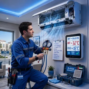 AC Blowing Warm Air in Dubai JVC