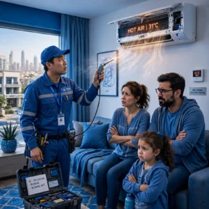 AC Blowing Warm Air in Dubai JVC
