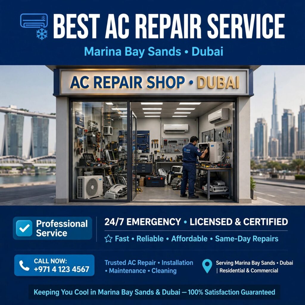 Best AC Repair Service in Marina Bay Sands in Dubai